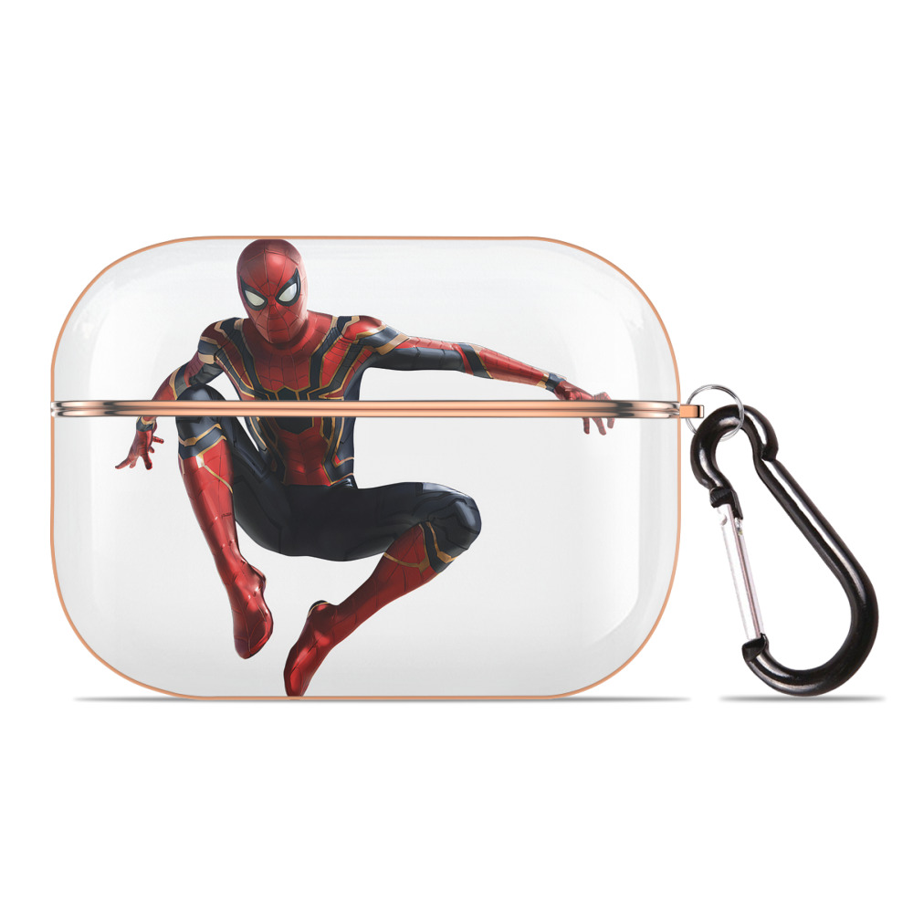 （画像用） Spider Man スパイダーマン 【AirPods Pro用】ハードシェル保護ケース｜耐衝撃・防指紋・カラビナ付き商品仕様