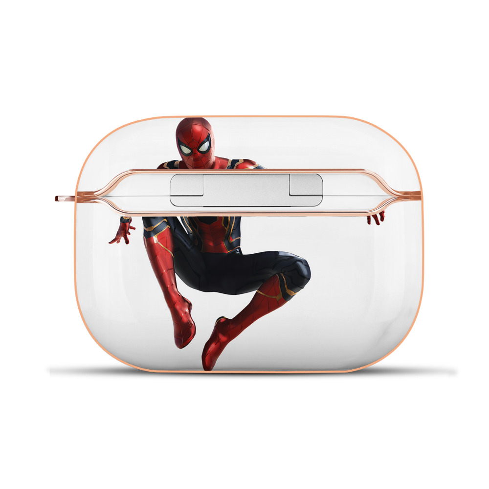 （画像用） Spider Man スパイダーマン 【AirPods Pro用】ハードシェル保護ケース｜耐衝撃・防指紋・カラビナ付き商品仕様