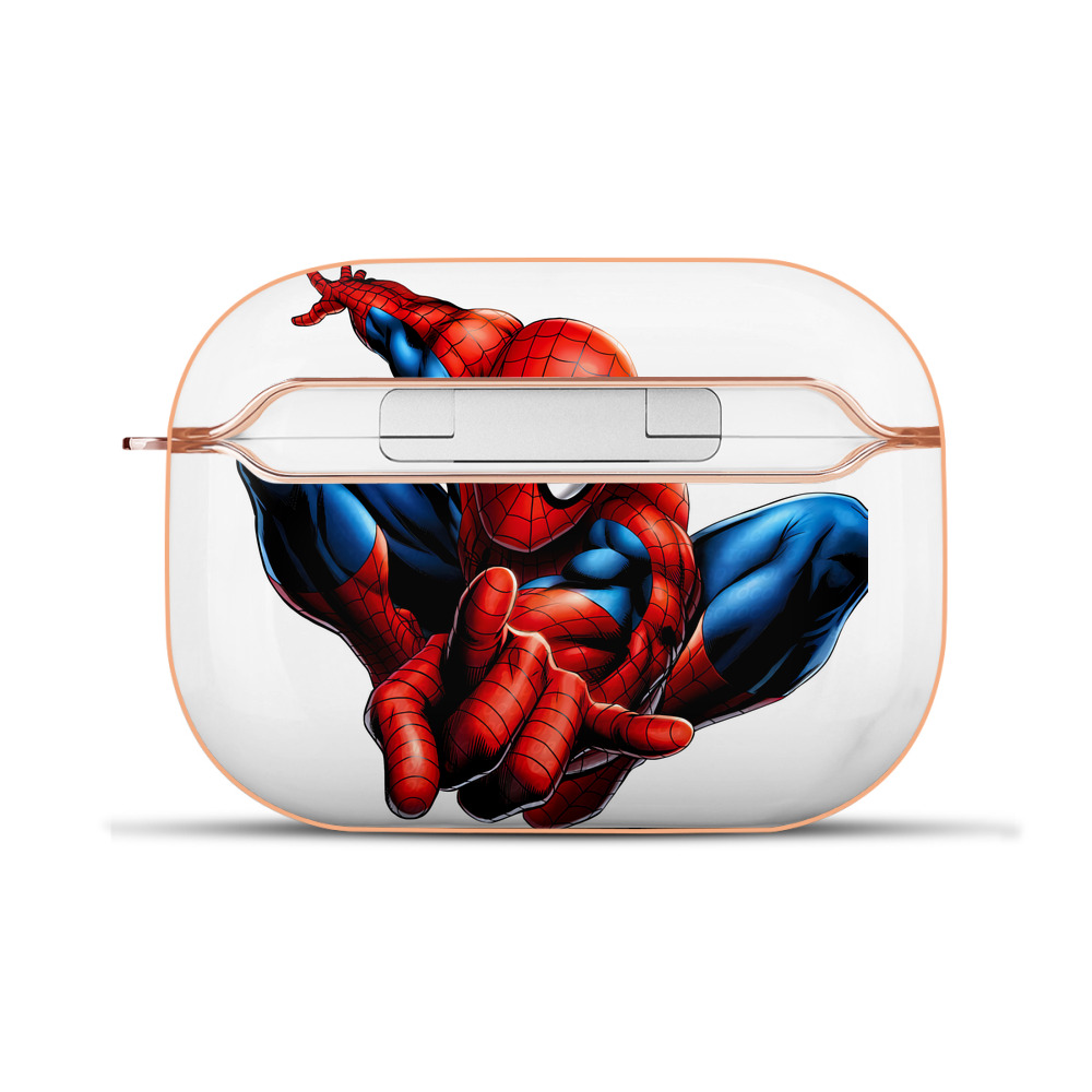 （画像用） Spider Man スパイダーマン 【AirPods Pro用】ハードシェル保護ケース｜耐衝撃・防指紋・カラビナ付き商品仕様
