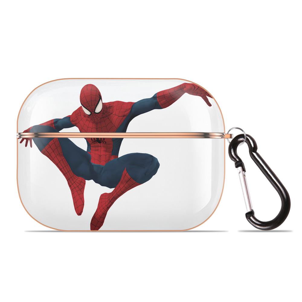 （画像用） Spider Man スパイダーマン 【AirPods Pro用】ハードシェル保護ケース｜耐衝撃・防指紋・カラビナ付き商品仕様