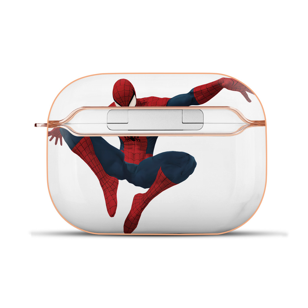 （画像用） Spider Man スパイダーマン 【AirPods Pro用】ハードシェル保護ケース｜耐衝撃・防指紋・カラビナ付き商品仕様