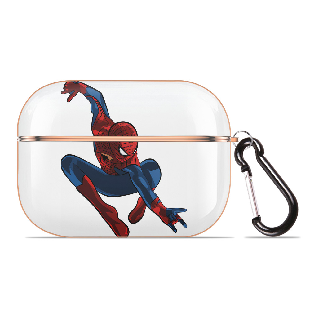 （画像用） Spider Man スパイダーマン 【AirPods Pro用】ハードシェル保護ケース｜耐衝撃・防指紋・カラビナ付き商品仕様