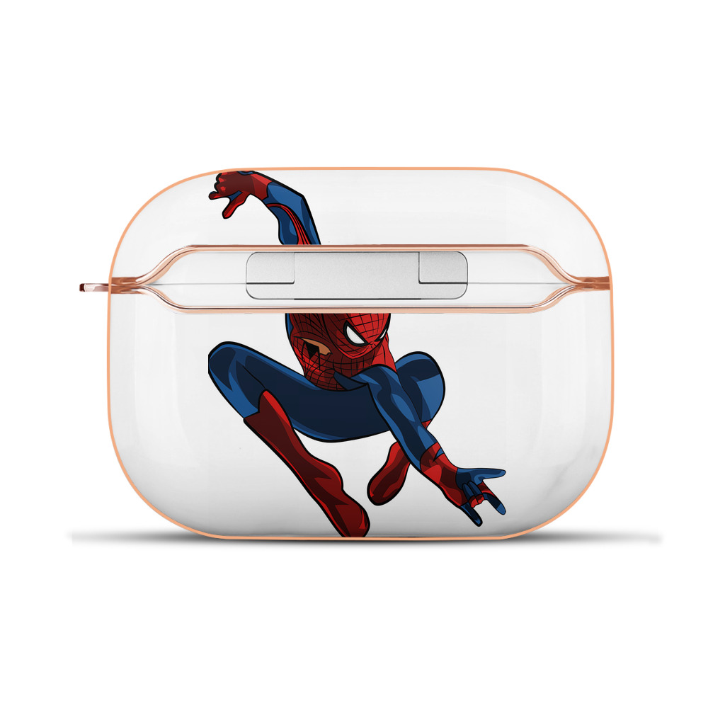 （画像用） Spider Man スパイダーマン 【AirPods Pro用】ハードシェル保護ケース｜耐衝撃・防指紋・カラビナ付き商品仕様