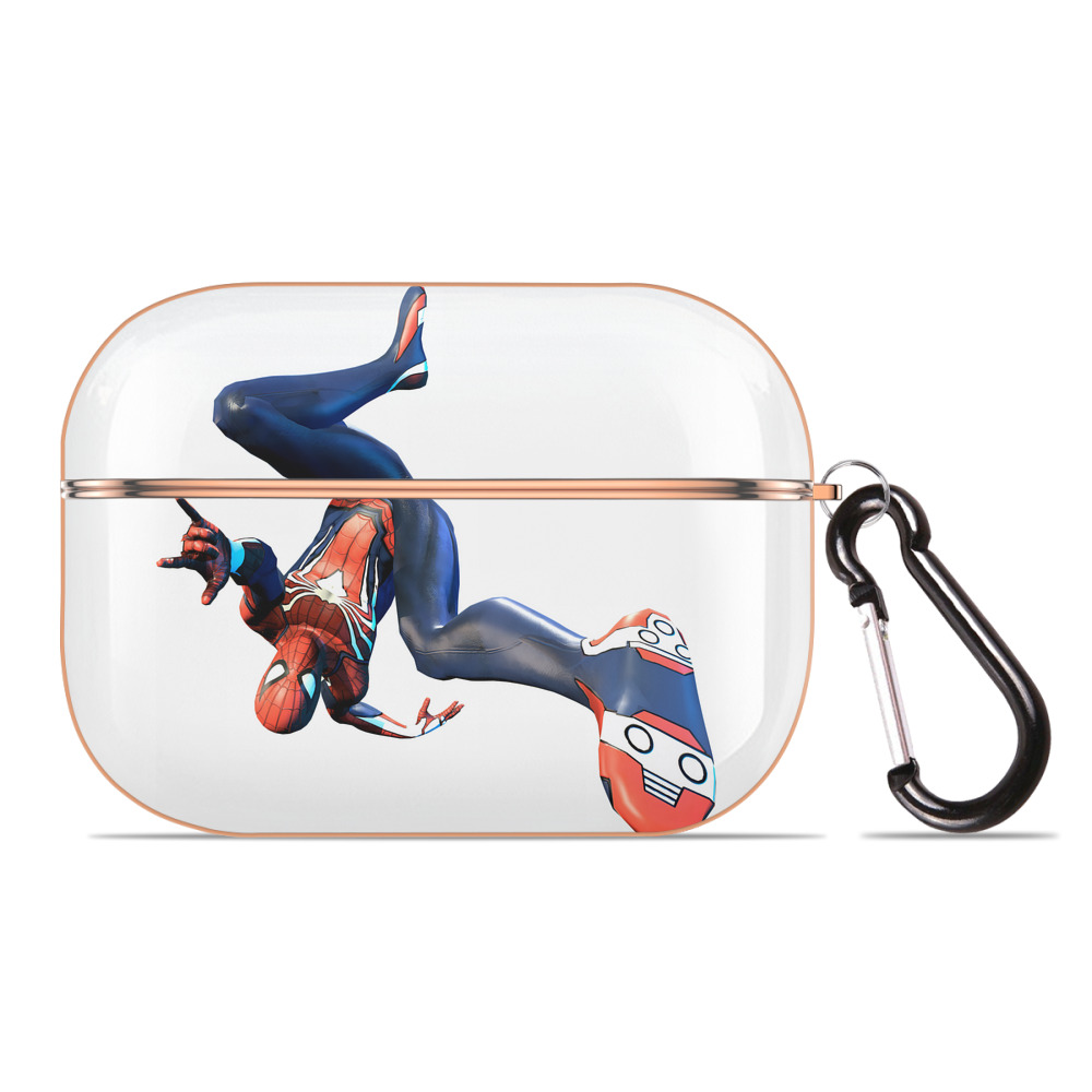（画像用） Spider Man スパイダーマン 【AirPods Pro用】ハードシェル保護ケース｜耐衝撃・防指紋・カラビナ付き商品仕様
