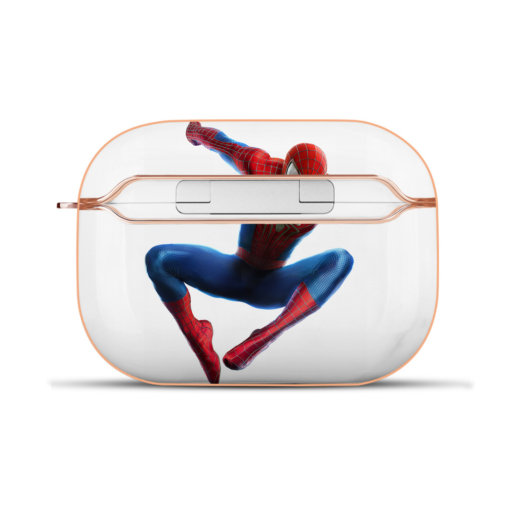 （画像用） Spider Man スパイダーマン 【AirPods Pro用】ハードシェル保護ケース｜耐衝撃・防指紋・カラビナ付き商品仕様
