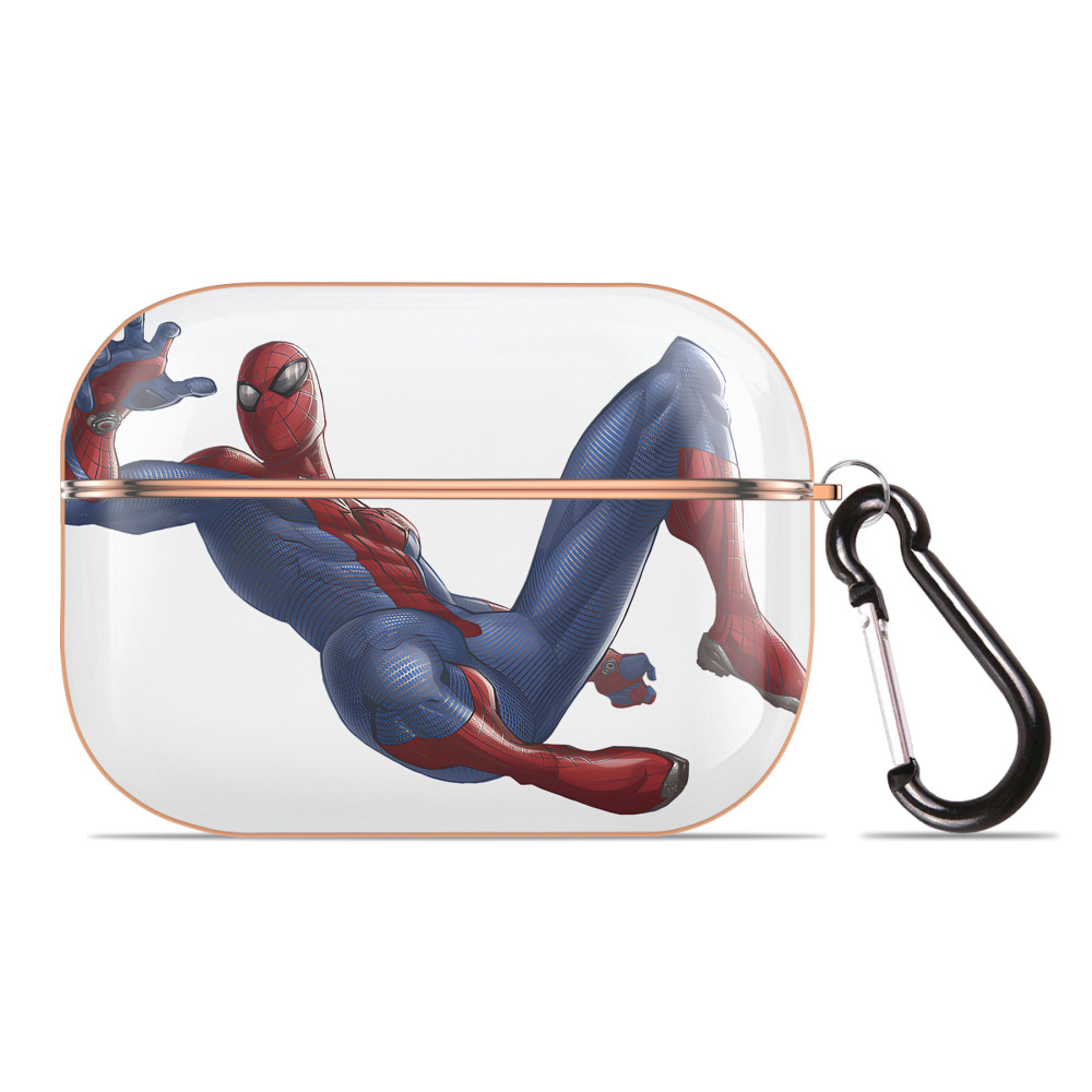 （画像用） Spider Man スパイダーマン 【AirPods Pro用】ハードシェル保護ケース｜耐衝撃・防指紋・カラビナ付き商品仕様