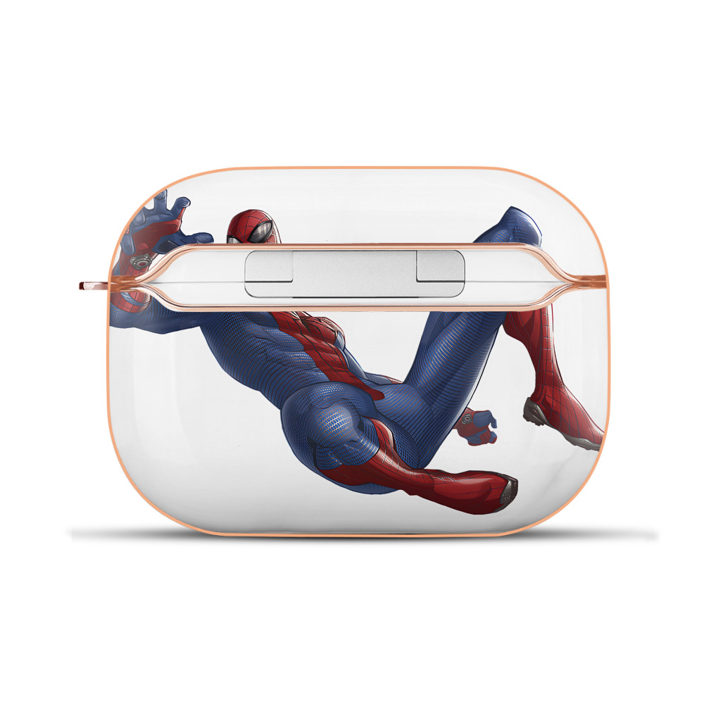 （画像用） Spider Man スパイダーマン 【AirPods Pro用】ハードシェル保護ケース｜耐衝撃・防指紋・カラビナ付き商品仕様