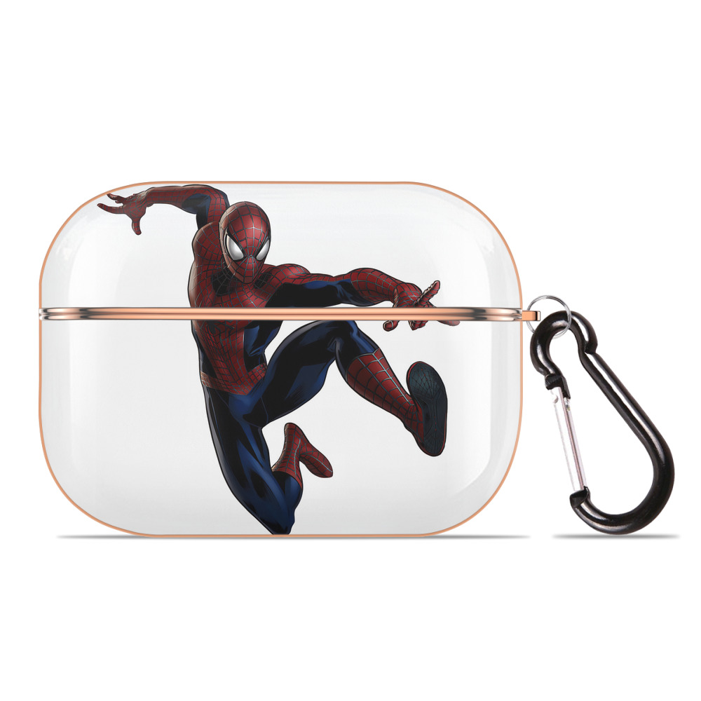 （画像用） Spider Man スパイダーマン 【AirPods Pro用】ハードシェル保護ケース｜耐衝撃・防指紋・カラビナ付き商品仕様