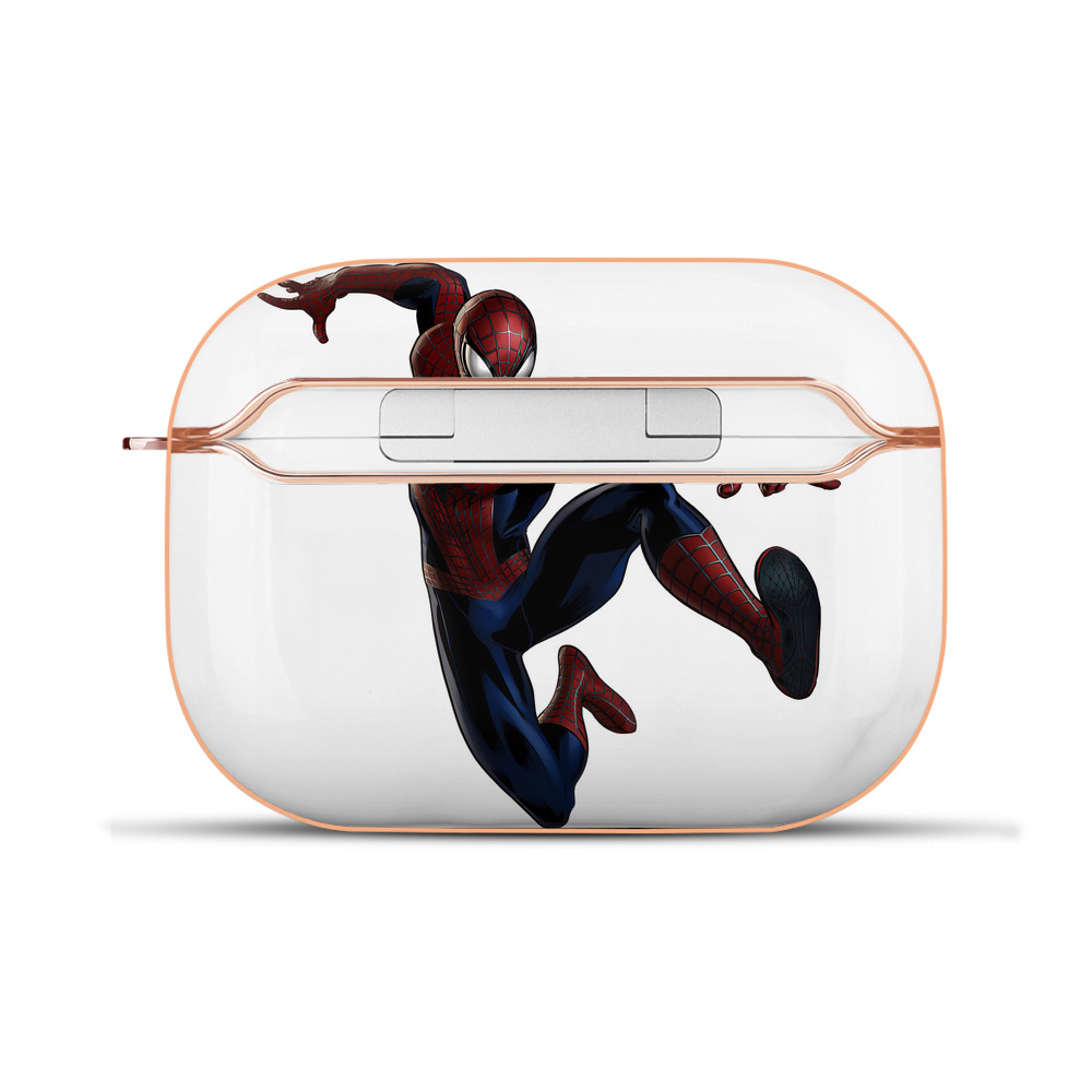 （画像用） Spider Man スパイダーマン 【AirPods Pro用】ハードシェル保護ケース｜耐衝撃・防指紋・カラビナ付き商品仕様