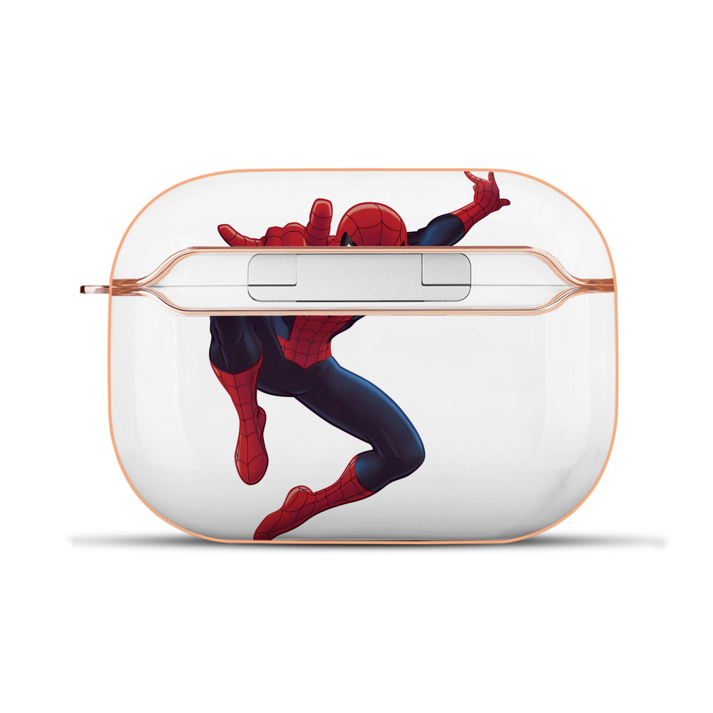 （画像用） Spider Man スパイダーマン 【AirPods Pro用】ハードシェル保護ケース｜耐衝撃・防指紋・カラビナ付き商品仕様