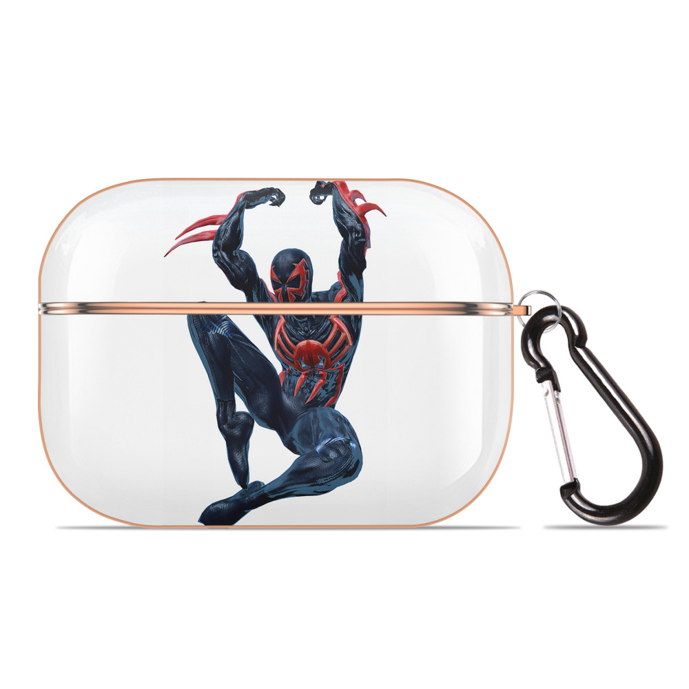 （画像用） Spider Man スパイダーマン 【AirPods Pro用】ハードシェル保護ケース｜耐衝撃・防指紋・カラビナ付き商品仕様
