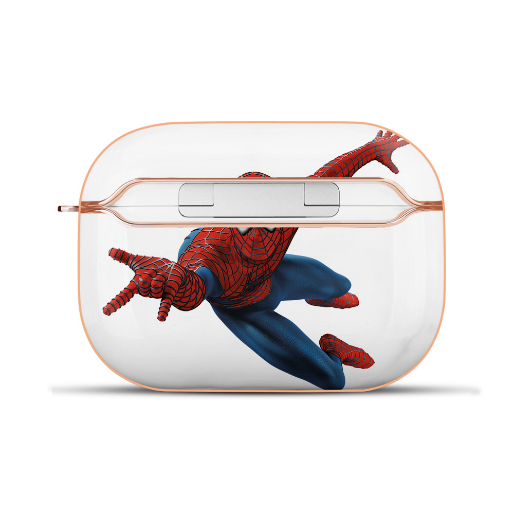 （画像用） Spider Man スパイダーマン 【AirPods Pro用】ハードシェル保護ケース｜耐衝撃・防指紋・カラビナ付き商品仕様