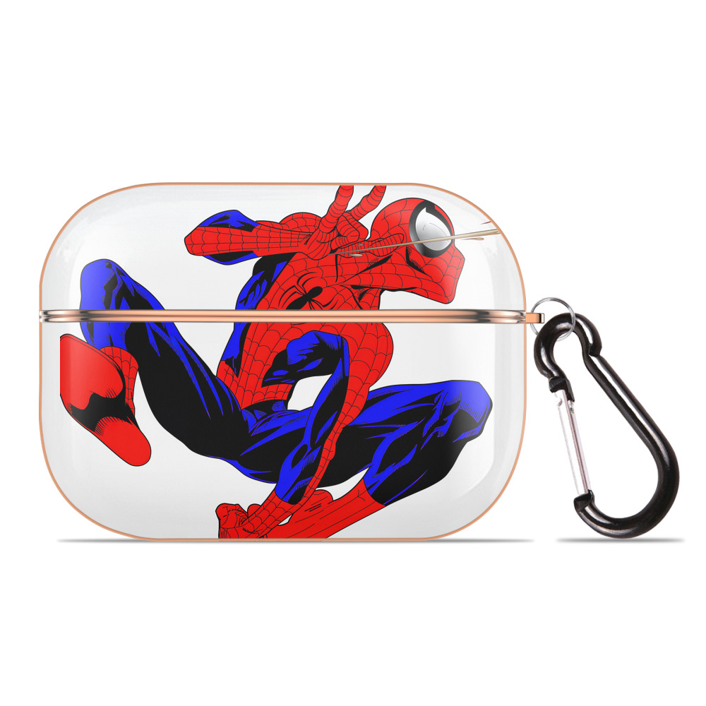（画像用） Spider Man スパイダーマン 【AirPods Pro用】ハードシェル保護ケース｜耐衝撃・防指紋・カラビナ付き商品仕様