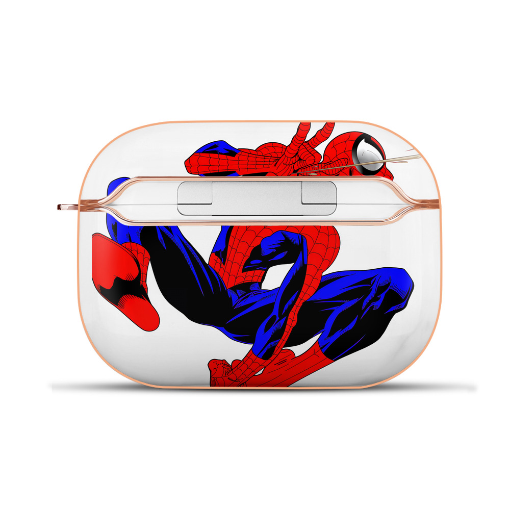 （画像用） Spider Man スパイダーマン 【AirPods Pro用】ハードシェル保護ケース｜耐衝撃・防指紋・カラビナ付き商品仕様