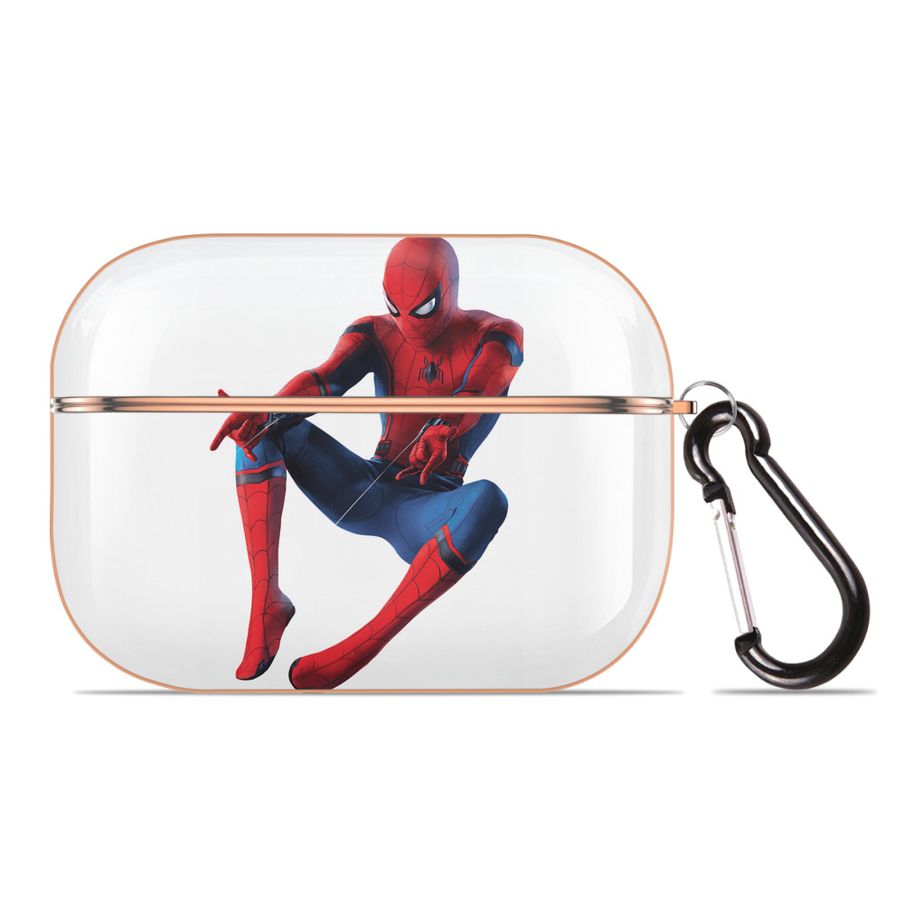 （画像用） Spider Man スパイダーマン 【AirPods Pro用】ハードシェル保護ケース｜耐衝撃・防指紋・カラビナ付き商品仕様