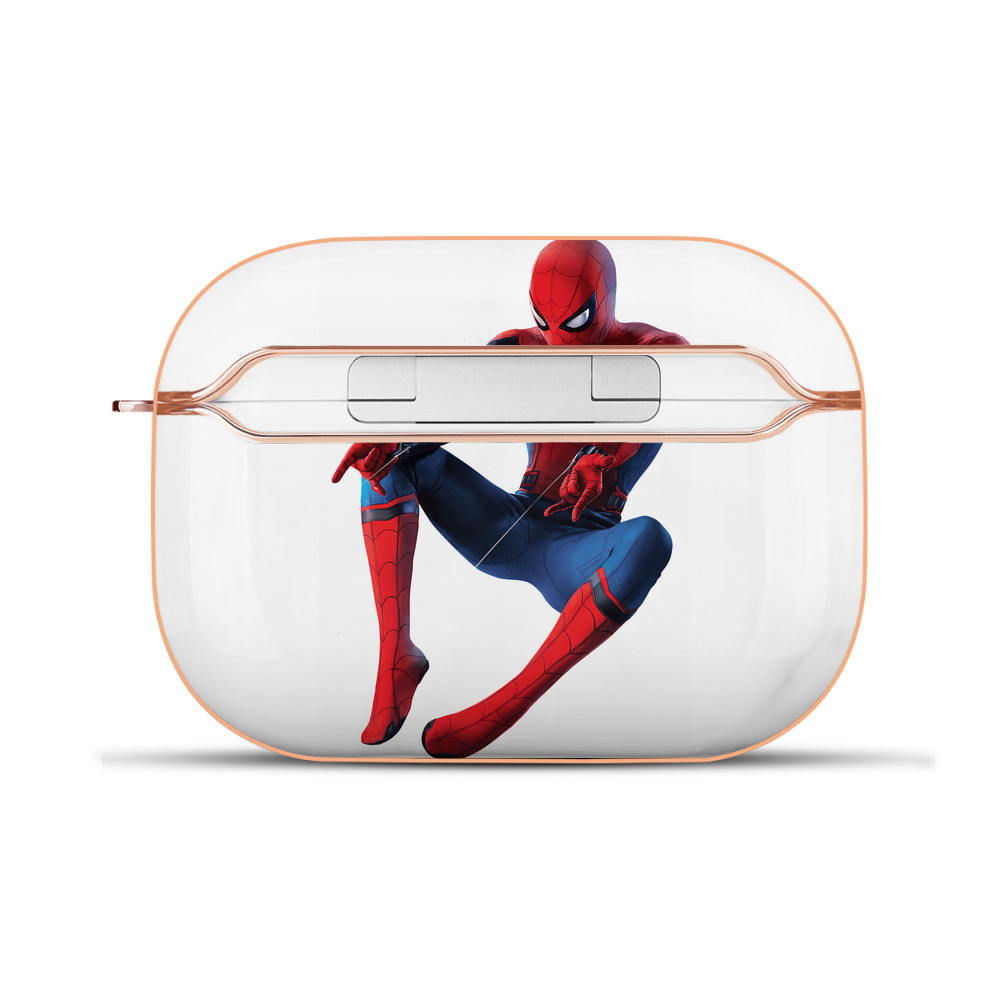 （画像用） Spider Man スパイダーマン 【AirPods Pro用】ハードシェル保護ケース｜耐衝撃・防指紋・カラビナ付き商品仕様