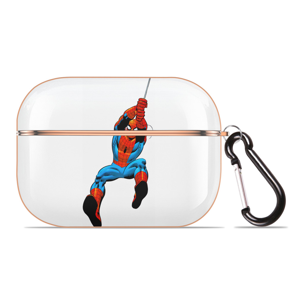 （画像用） Spider Man スパイダーマン 【AirPods Pro用】ハードシェル保護ケース｜耐衝撃・防指紋・カラビナ付き商品仕様