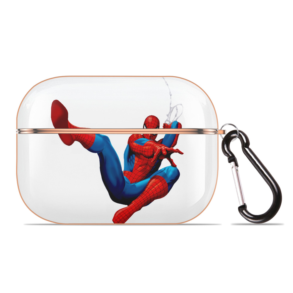 （画像用） Spider Man スパイダーマン 【AirPods Pro用】ハードシェル保護ケース｜耐衝撃・防指紋・カラビナ付き商品仕様