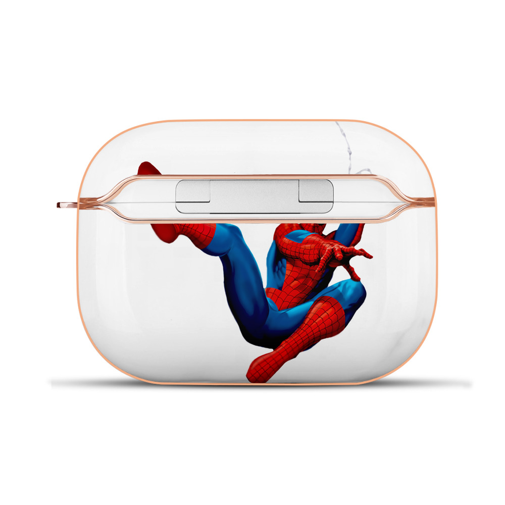 （画像用） Spider Man スパイダーマン 【AirPods Pro用】ハードシェル保護ケース｜耐衝撃・防指紋・カラビナ付き商品仕様