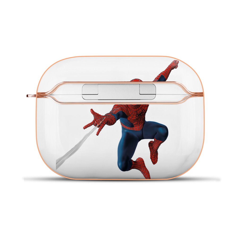 （画像用） Spider Man スパイダーマン 【AirPods Pro用】ハードシェル保護ケース｜耐衝撃・防指紋・カラビナ付き商品仕様