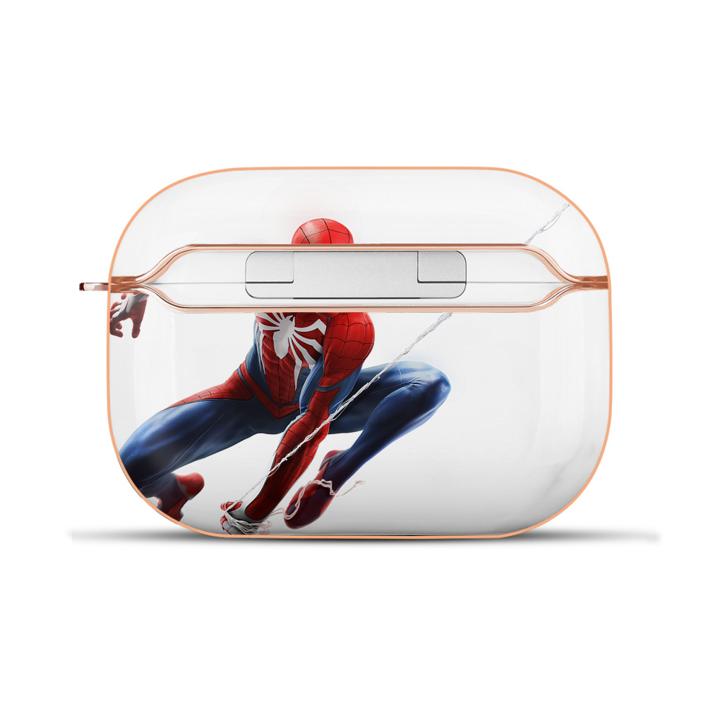 （画像用） Spider Man スパイダーマン 【AirPods Pro用】ハードシェル保護ケース｜耐衝撃・防指紋・カラビナ付き商品仕様