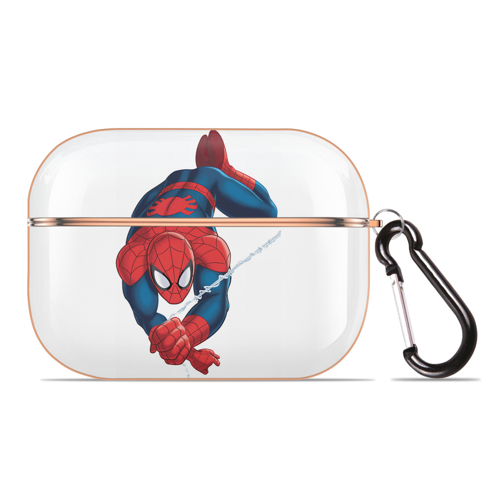 （画像用） Spider Man スパイダーマン 【AirPods Pro用】ハードシェル保護ケース｜耐衝撃・防指紋・カラビナ付き商品仕様