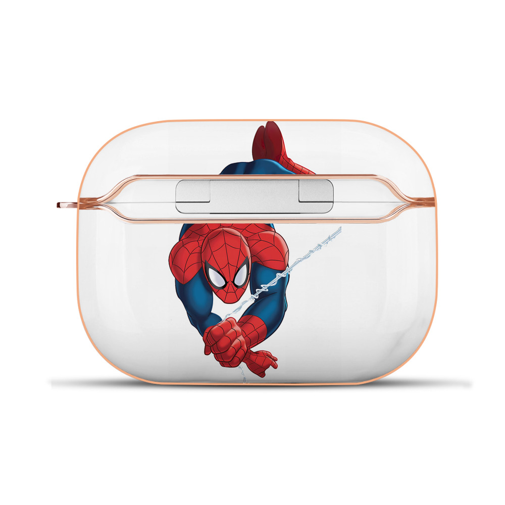 （画像用） Spider Man スパイダーマン 【AirPods Pro用】ハードシェル保護ケース｜耐衝撃・防指紋・カラビナ付き商品仕様