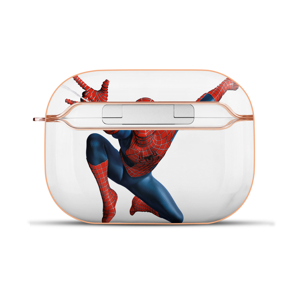 （画像用） Spider Man スパイダーマン 【AirPods Pro用】ハードシェル保護ケース｜耐衝撃・防指紋・カラビナ付き商品仕様
