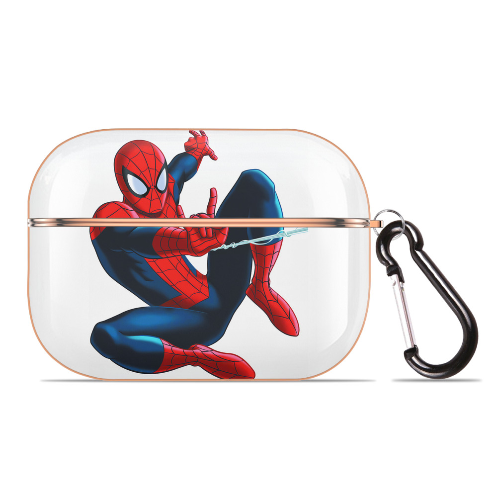 （画像用） Spider Man スパイダーマン 【AirPods Pro用】ハードシェル保護ケース｜耐衝撃・防指紋・カラビナ付き商品仕様