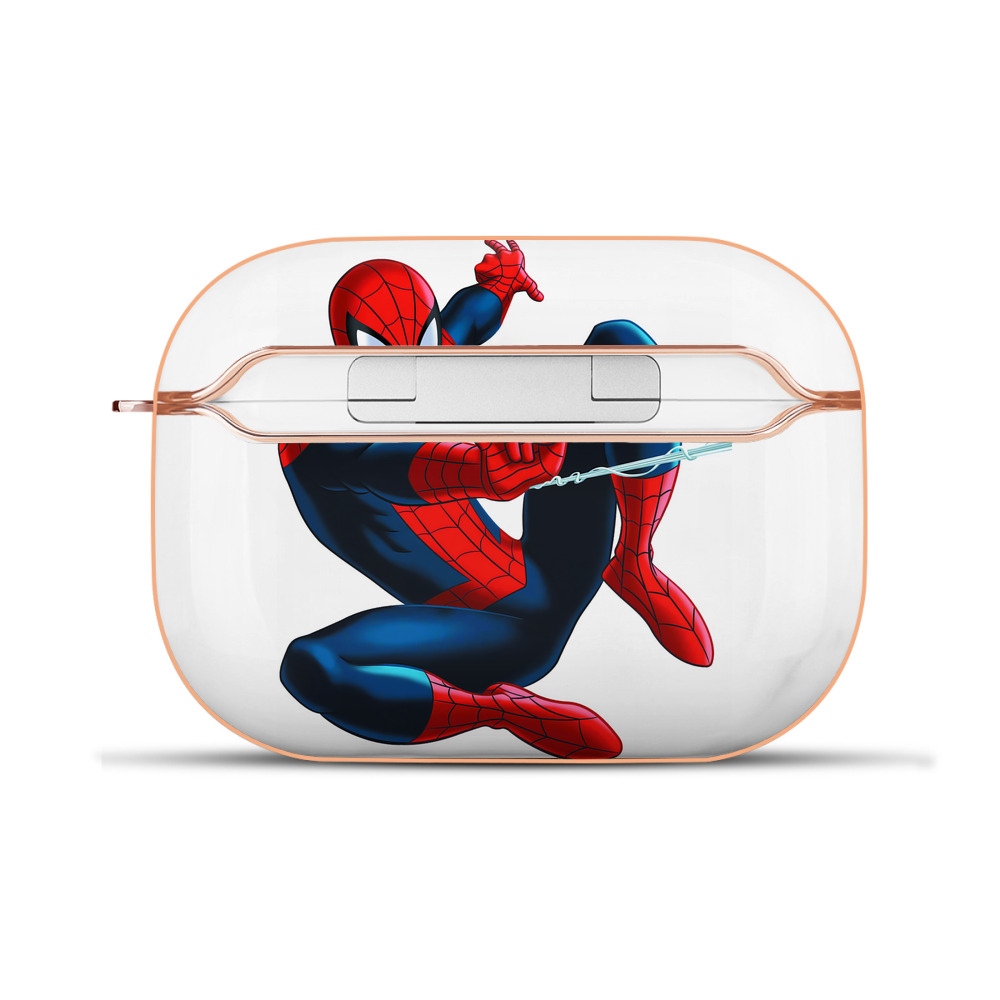 （画像用） Spider Man スパイダーマン 【AirPods Pro用】ハードシェル保護ケース｜耐衝撃・防指紋・カラビナ付き商品仕様