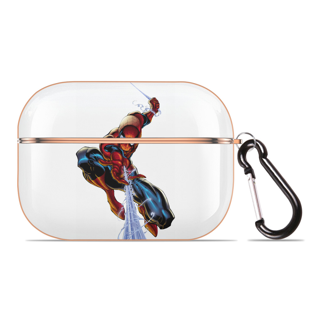 （画像用） Spider Man スパイダーマン 【AirPods Pro用】ハードシェル保護ケース｜耐衝撃・防指紋・カラビナ付き商品仕様