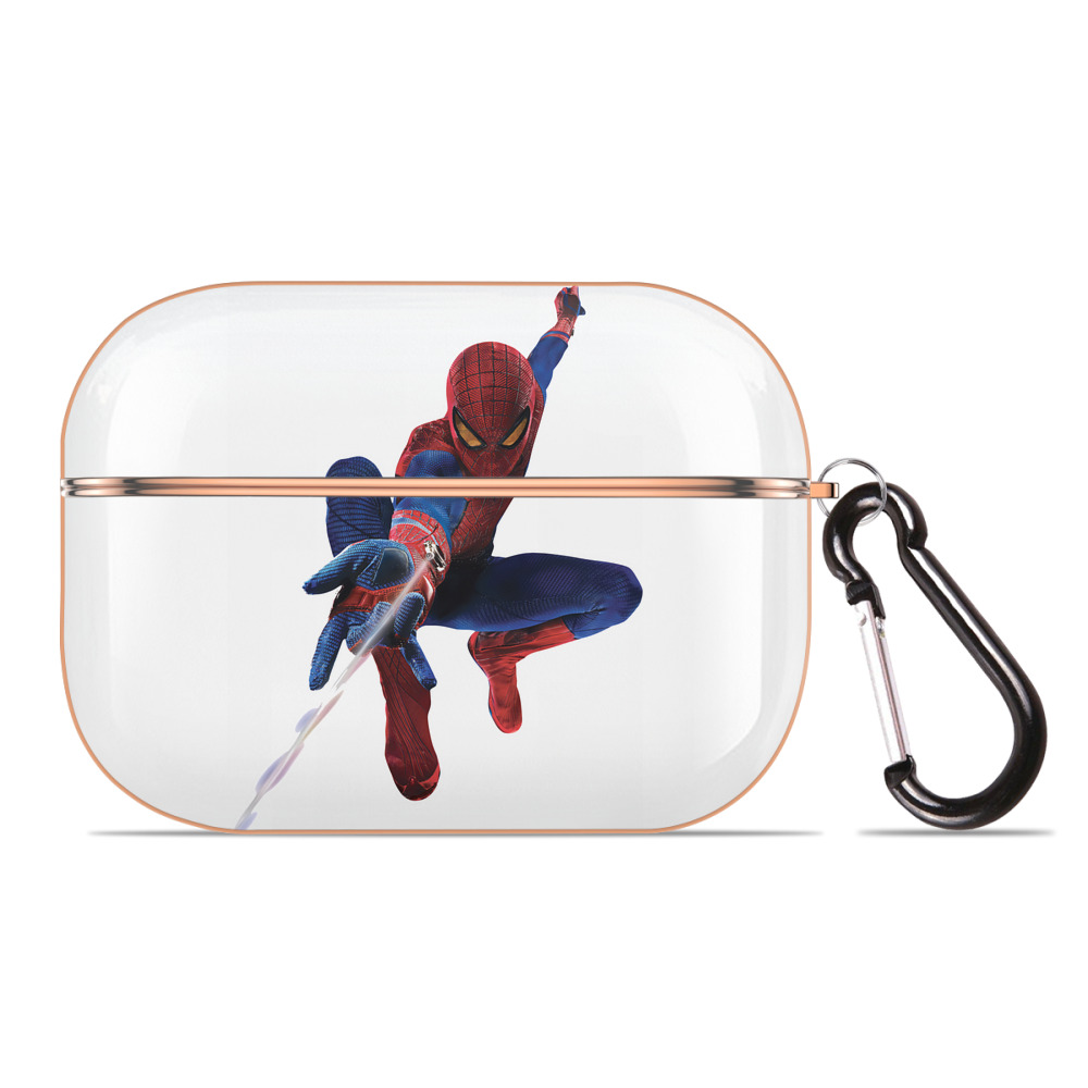 （画像用） Spider Man スパイダーマン 【AirPods Pro用】ハードシェル保護ケース｜耐衝撃・防指紋・カラビナ付き商品仕様