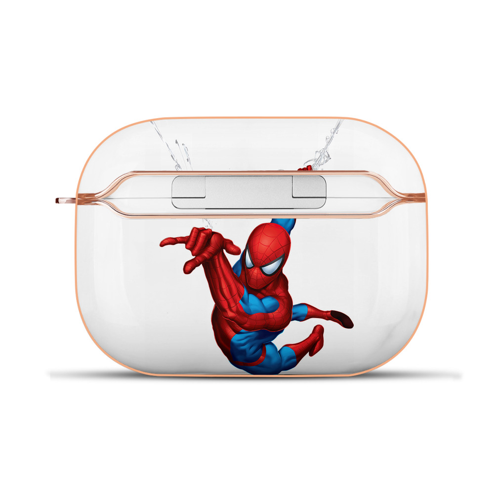 （画像用） Spider Man スパイダーマン 【AirPods Pro用】ハードシェル保護ケース｜耐衝撃・防指紋・カラビナ付き商品仕様