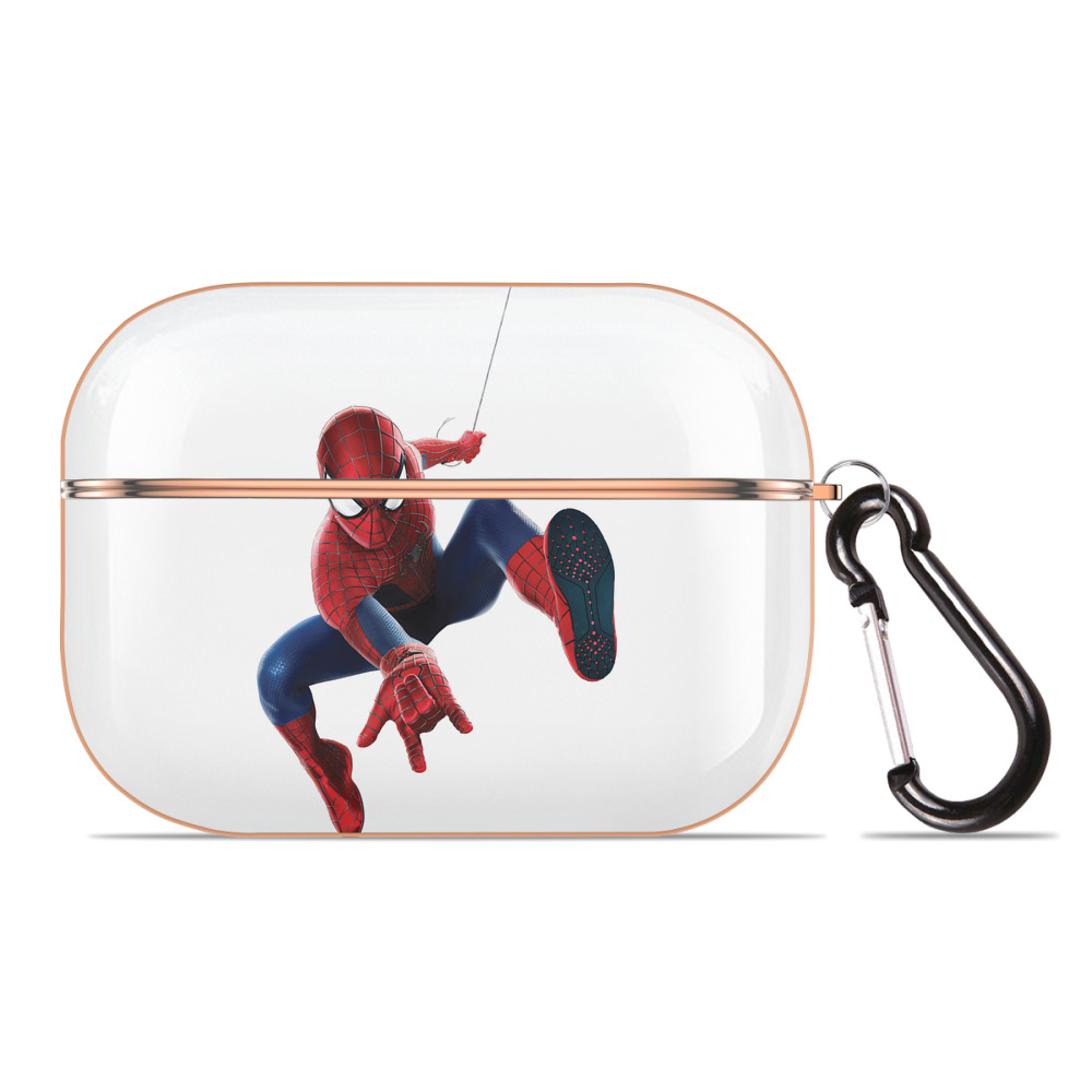 （画像用） Spider Man スパイダーマン 【AirPods Pro用】ハードシェル保護ケース｜耐衝撃・防指紋・カラビナ付き商品仕様