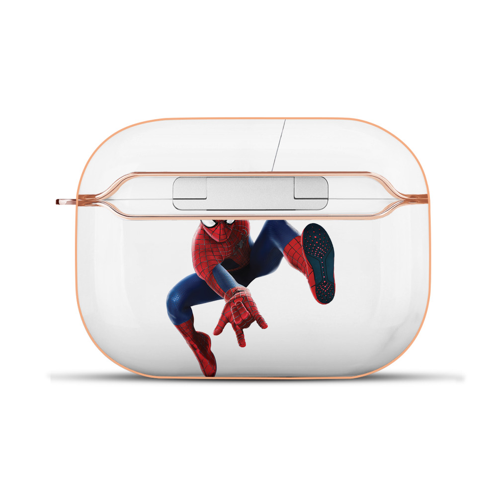 （画像用） Spider Man スパイダーマン 【AirPods Pro用】ハードシェル保護ケース｜耐衝撃・防指紋・カラビナ付き商品仕様