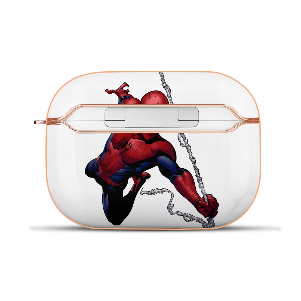 （画像用） Spider Man スパイダーマン 【AirPods Pro用】ハードシェル保護ケース｜耐衝撃・防指紋・カラビナ付き商品仕様