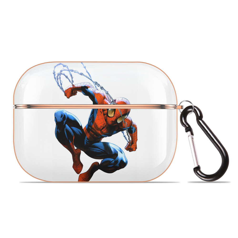 （画像用） Spider Man スパイダーマン 【AirPods Pro用】ハードシェル保護ケース｜耐衝撃・防指紋・カラビナ付き商品仕様