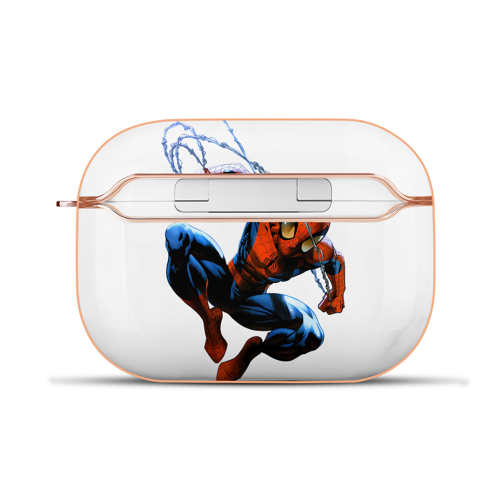 （画像用） Spider Man スパイダーマン 【AirPods Pro用】ハードシェル保護ケース｜耐衝撃・防指紋・カラビナ付き商品仕様