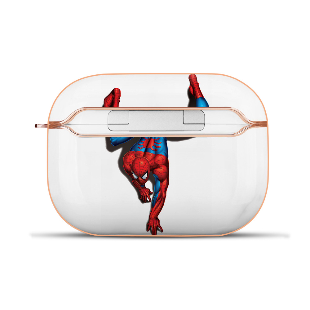（画像用） Spider Man スパイダーマン 【AirPods Pro用】ハードシェル保護ケース｜耐衝撃・防指紋・カラビナ付き商品仕様