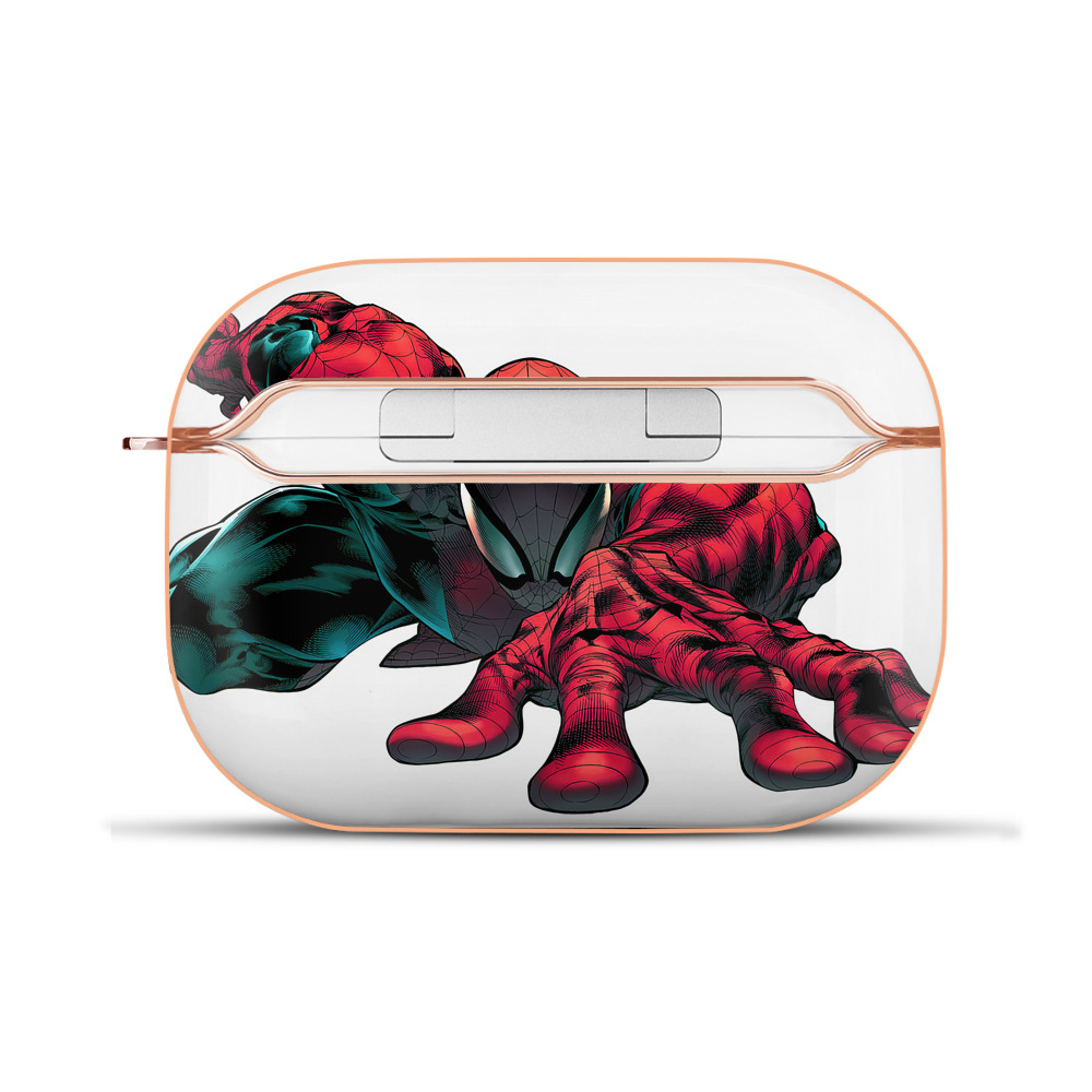 （画像用） Spider Man スパイダーマン 【AirPods Pro用】ハードシェル保護ケース｜耐衝撃・防指紋・カラビナ付き商品仕様
