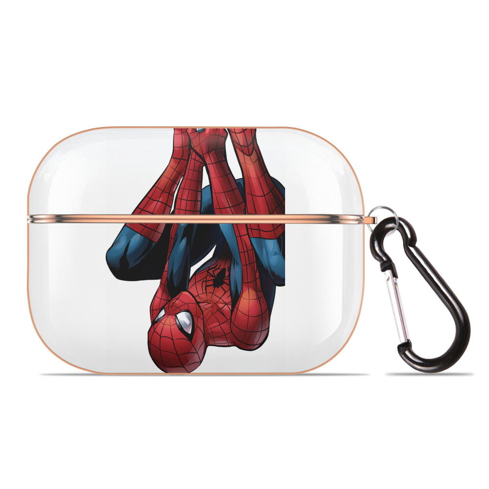 （画像用） Spider Man スパイダーマン 【AirPods Pro用】ハードシェル保護ケース｜耐衝撃・防指紋・カラビナ付き商品仕様
