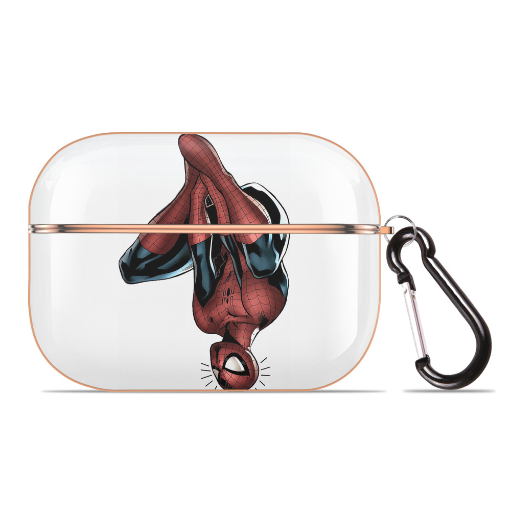 （画像用） Spider Man スパイダーマン 【AirPods Pro用】ハードシェル保護ケース｜耐衝撃・防指紋・カラビナ付き商品仕様