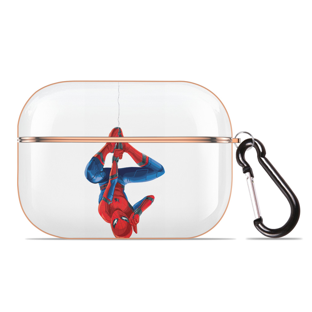 （画像用） Spider Man スパイダーマン 【AirPods Pro用】ハードシェル保護ケース｜耐衝撃・防指紋・カラビナ付き商品仕様