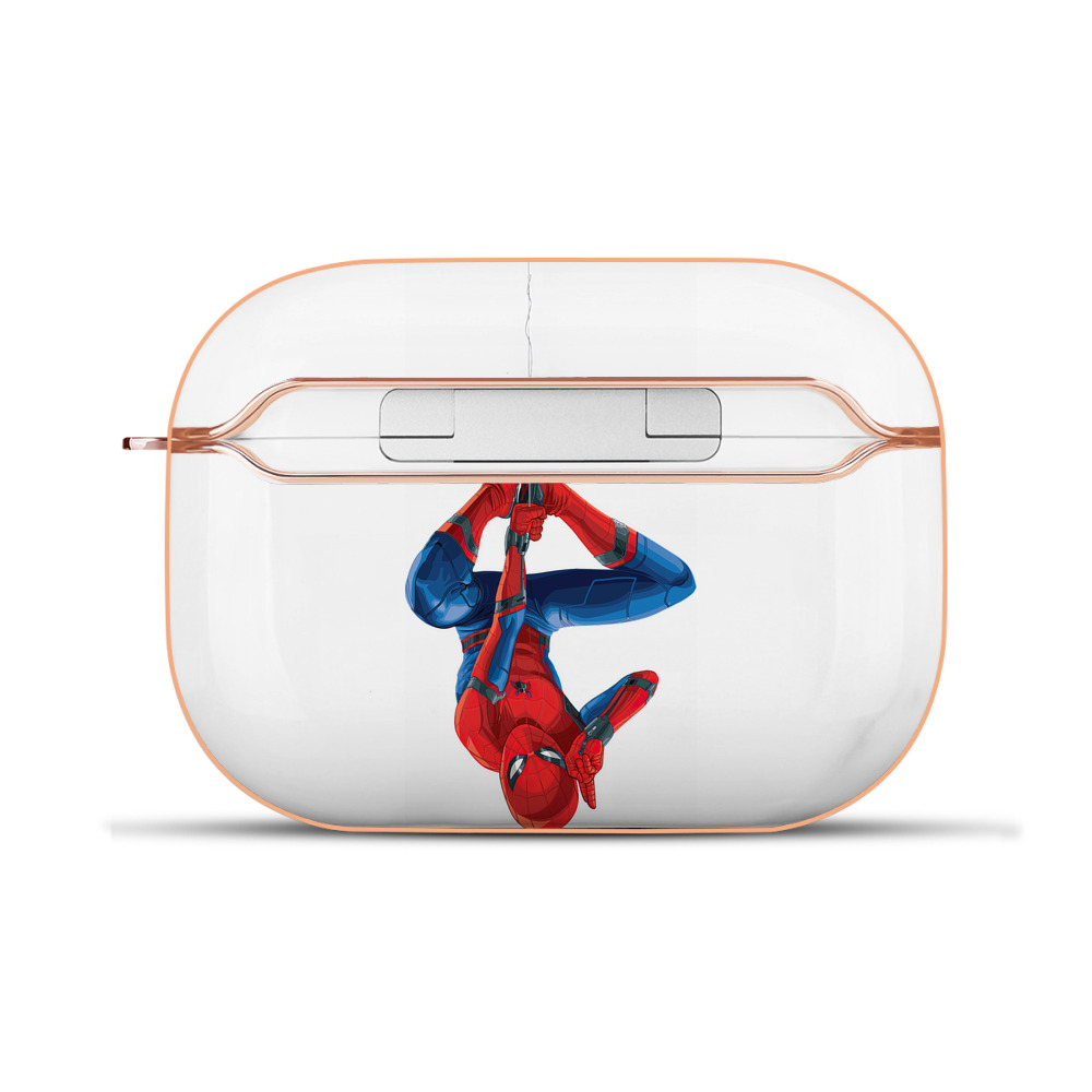 （画像用） Spider Man スパイダーマン 【AirPods Pro用】ハードシェル保護ケース｜耐衝撃・防指紋・カラビナ付き商品仕様