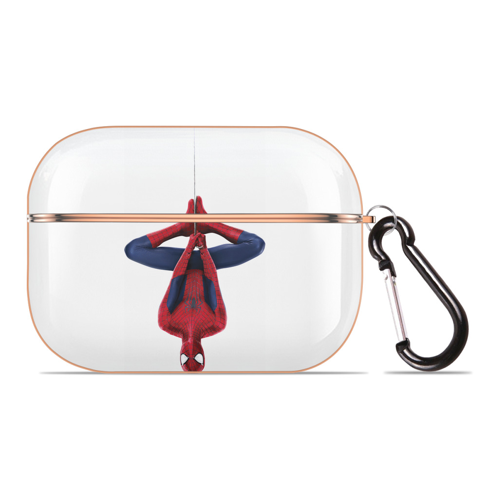 （画像用） Spider Man スパイダーマン 【AirPods Pro用】ハードシェル保護ケース｜耐衝撃・防指紋・カラビナ付き商品仕様