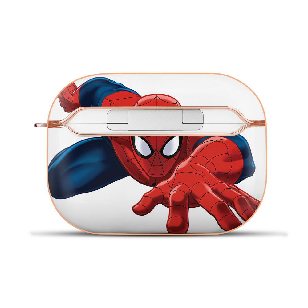 （画像用） Spider Man スパイダーマン 【AirPods Pro用】ハードシェル保護ケース｜耐衝撃・防指紋・カラビナ付き商品仕様