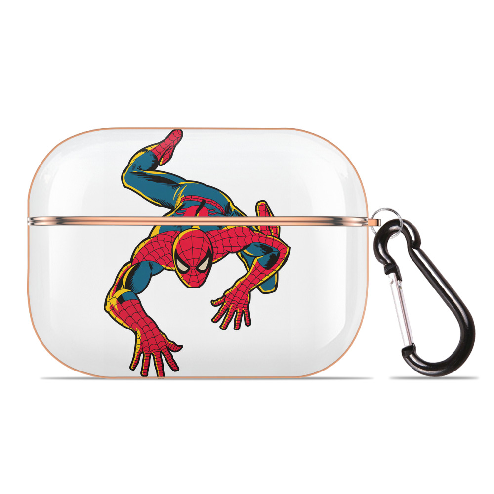 （画像用） Spider Man スパイダーマン 【AirPods Pro用】ハードシェル保護ケース｜耐衝撃・防指紋・カラビナ付き商品仕様