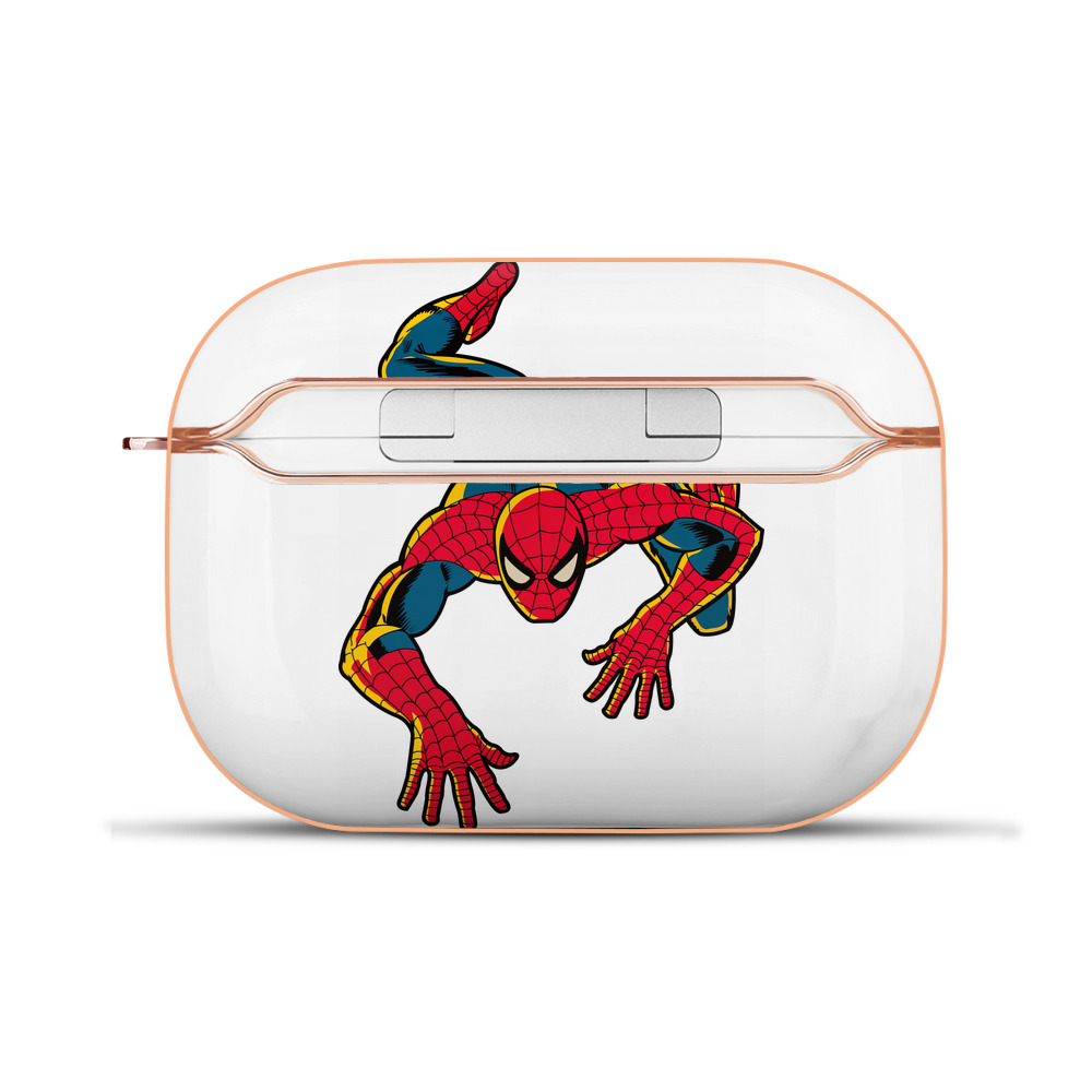 （画像用） Spider Man スパイダーマン 【AirPods Pro用】ハードシェル保護ケース｜耐衝撃・防指紋・カラビナ付き商品仕様