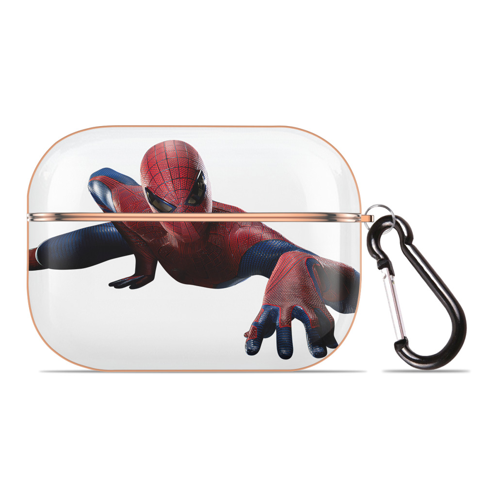 （画像用） Spider Man スパイダーマン 【AirPods Pro用】ハードシェル保護ケース｜耐衝撃・防指紋・カラビナ付き商品仕様