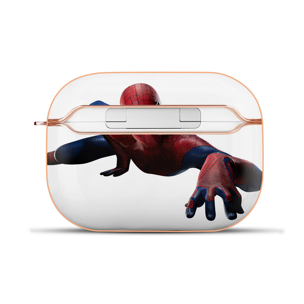 （画像用） Spider Man スパイダーマン 【AirPods Pro用】ハードシェル保護ケース｜耐衝撃・防指紋・カラビナ付き商品仕様